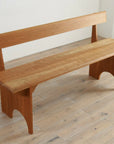 SHAKER WOOD BACK BENCH