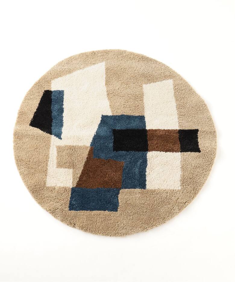 GEOMETRIC RUG ROUND 140