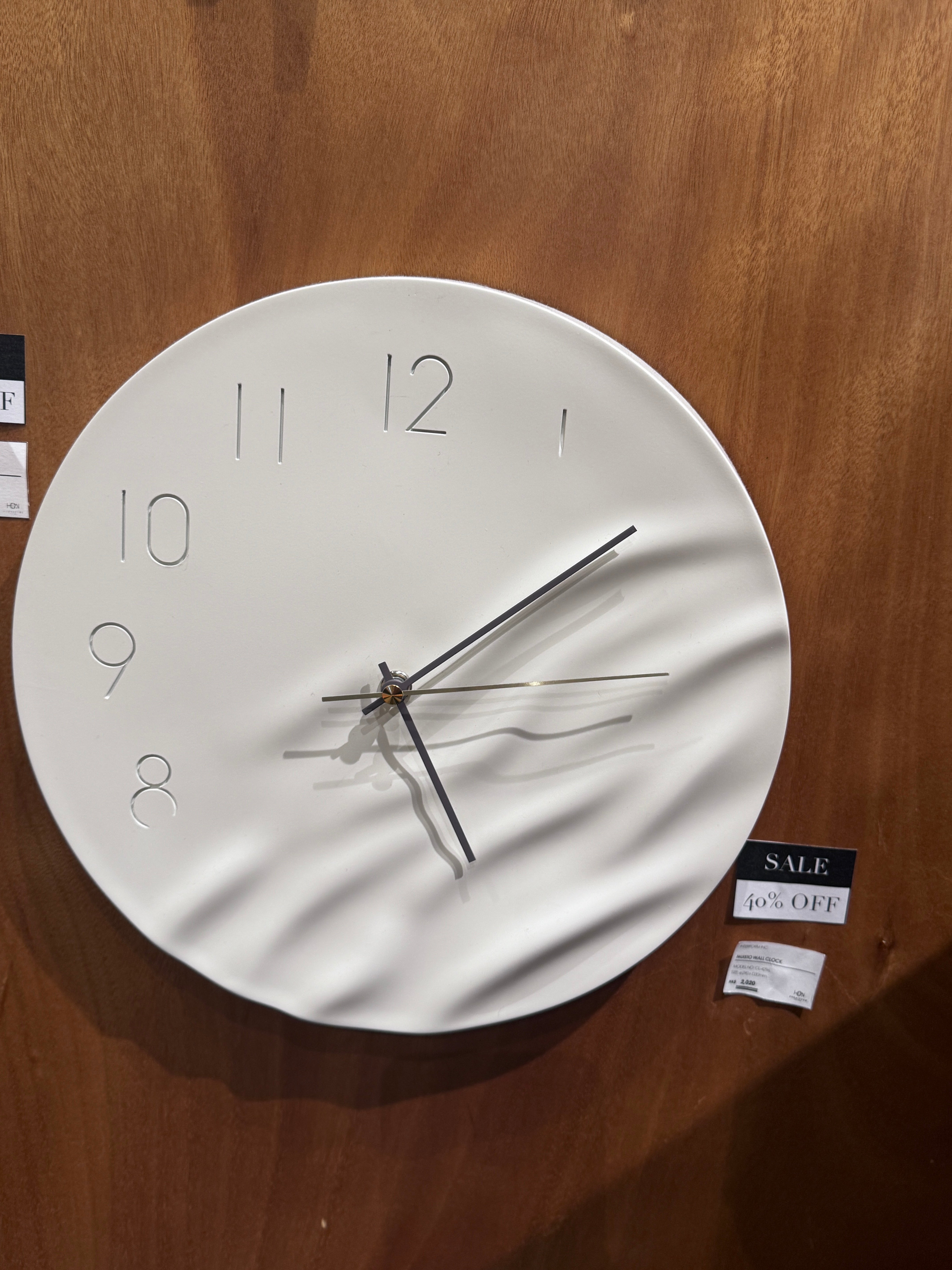 DISPLAY SALE - CL-4296 MUISTO WALL CLOCK BY INTERFORM INC.