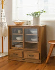 ELVERSON GLASS CABINET W/DRAWERS