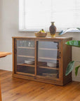 ELVERSON GLASS CABINET W/DRAWERS