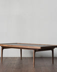FRAMED LEATHER LOW TABLE